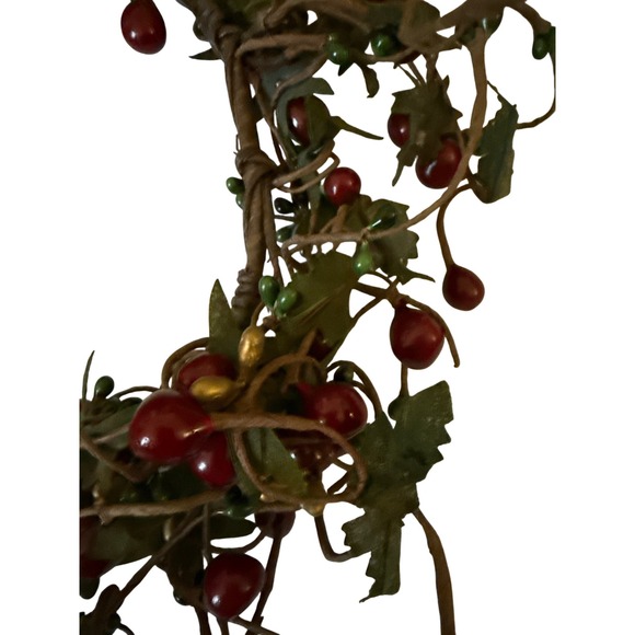 Pip Berry Candle Ring Wreath Rustic Farmhouse Decor - Picture 3 of 6